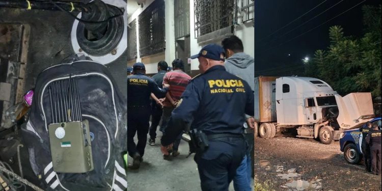 PNC logra la captura de cuatro presuntos robafurgones en Palín