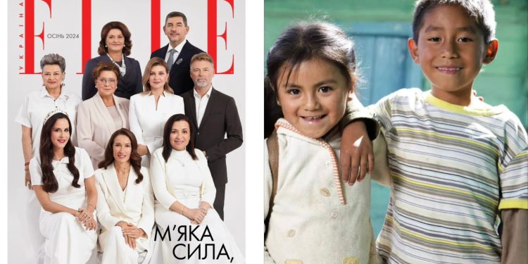 Primeras damas y caballeros se posicionaron en Ucrania favor de velar por la niñez. / Foto: ELLE Ucrania (izquierda) y ONU (derecho).