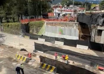 Avanza construcción de puente Adolfo Mijangos López, en Anillo Periférico, zona 3. / Foto: Municipalidad capitalina.