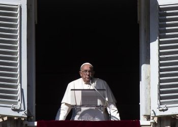 El papa Francisco este domingo 3 de noviembre durante el Angelus. / Foto: EFE.