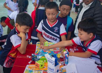 Mineduc finaliza festivales de lectoescritura "Es momento de leer y escribir en mi idioma", en el municipio de Tectitlán, Huehuetenango. / Foto: Mineduc.