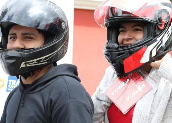 Instituciones hacen conciencia sobre el uso de casco y equipo protector. / Foto: DT-PNC.