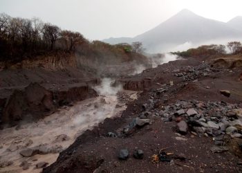Lahar en volcán de fuego. / Foto: Conred