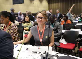 Ministra de Ambiente durante su participación en la COP16, en Cali, Colombia. / Foto: MARN.