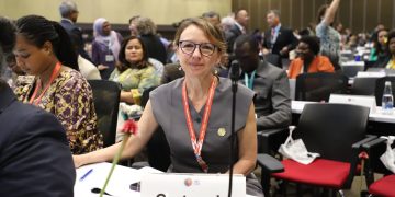 Ministra de Ambiente durante su participación en la COP16, en Cali, Colombia. / Foto: MARN.