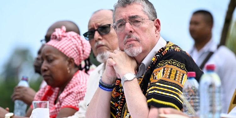 Presidente Bernardo Arévalo en Livingston, Izabal. / Foto: Byron de la Cruz.