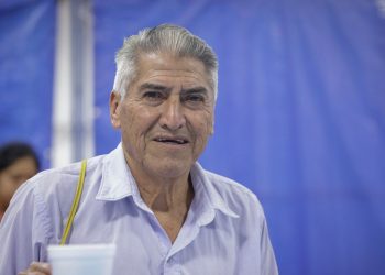 Don Antonio en el comedor de San Juan Sacatepequez. /Foto: Dickéns Zamora.