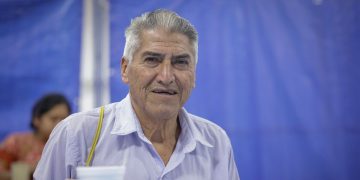 Don Antonio en el comedor de San Juan Sacatepequez. /Foto: Dickéns Zamora.