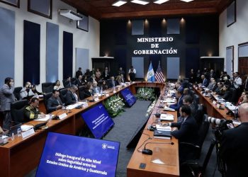 Dialogo alto nivel en seguridad entre Guatemala y EE. UU. en Mingob. / Foto: Daniel Ordoñez.