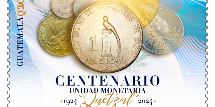 El sello postal conmemora la sustitución del peso guatemalteco por la nueva unidad monetaria. / Foto: cortesía Correos.