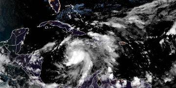 Tormenta tropical Rafael. / Foto: NHC.