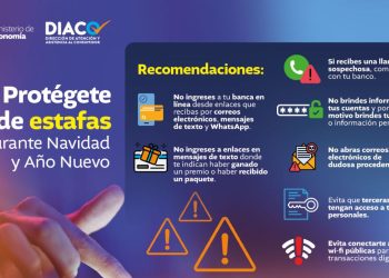 Diaco emite recomendaciones para evitar estafas durante fin de año