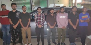 Migrantes interceptados en Chiquimula como parte de la vigilancia constante de flujos migratorios. / Foto: PNC.