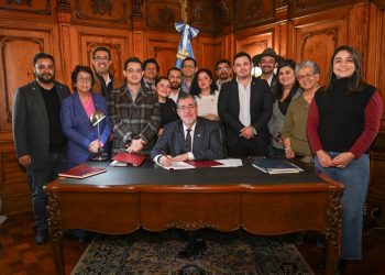 Presidente Bernardo Arévalo, durante la sanción de la Ley del Presupuesto de Intresos y Egresos del Estado 2025.