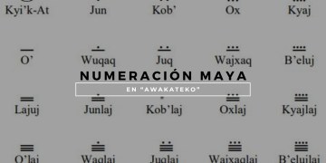 Numeración maya en "awakateko". / Arte: AGN.