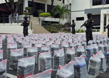 Cargamento de droga incautado podría haber sido manipulado en República Dominicana. / Foto: Mingob