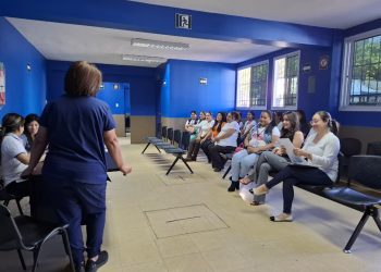 La modernización y ampliación de la sala de espera es parte del remozamiento del Centro de Salud de Nueva Santa Rosa.