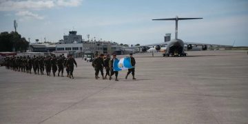 Con la llegada de otros 75 policías militares de nuestro país, suman ya 150 el contingente de soldados guatemaltecos que contribuyen para la seguridad de Haití.