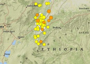 En el mapa se muestran las áreas más afectadas por el terremoto de 5.8 grados registrado en Etiopía.