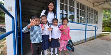 Remozamiento de Escuela Llano Largo, en Jutiapa. / Foto: Byron de la Cruz.