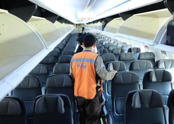 Inspección de aeronaves por parte del MAGA evita ingreso de plagas en plantas y productos naturales. Foto MAGA.