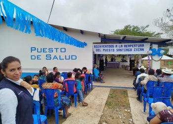 Celebran entrega de remozamiento del Puesto de Salud de Santiago, Ixcán, Quiché, que se logró con el apoyo del proyecto Crecer Sano.