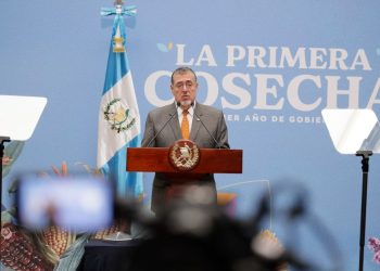 Presidente Bernardo Arévalo en conferencia de prensa