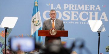 Presidente Bernardo Arévalo en conferencia de prensa