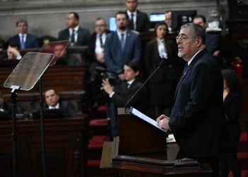 Presidente resaltó el papel de la educación y la formación en su primer informe de gobierno. / Foto: Byron de la Cruz.