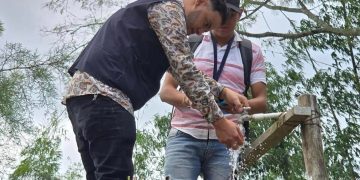 Personal del Ministerio de Salud supervisa la calidad del agua en diferentes puntos de Esquipulas, Chiquimula.