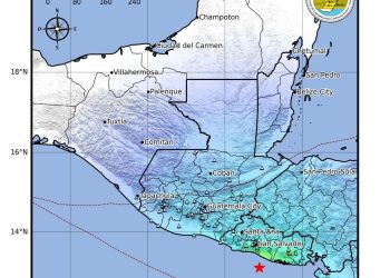 El epicentro del temblor de 6.3 grados se registró en aguas del océano Pacífico, frente a las costas de El Salvador.