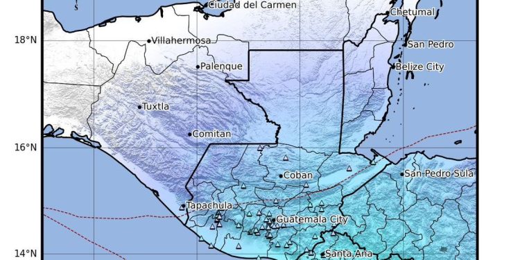 El epicentro del temblor de 6.3 grados se registró en aguas del océano Pacífico, frente a las costas de El Salvador.