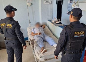 La captura desl supuesto asaltabuses se realizó tras una intensa persecución y un enfrentamiento armado en la jurisdicción de Escuintla. / Foto: PNC