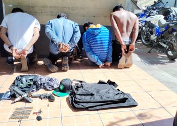 Todos ellos son presuntos miembros de la pandilla Barrio 18 y enfrentan acusaciones relacionadas con el crimen organizado y actividades terroristas. / Foto: PNC.