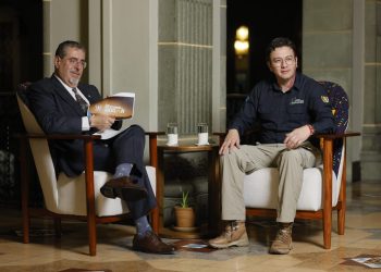 Presidente Arévalo y el director del IGM expusieron las acciones de Guatemala para atender a los retornados. / Foto: Gilber García.