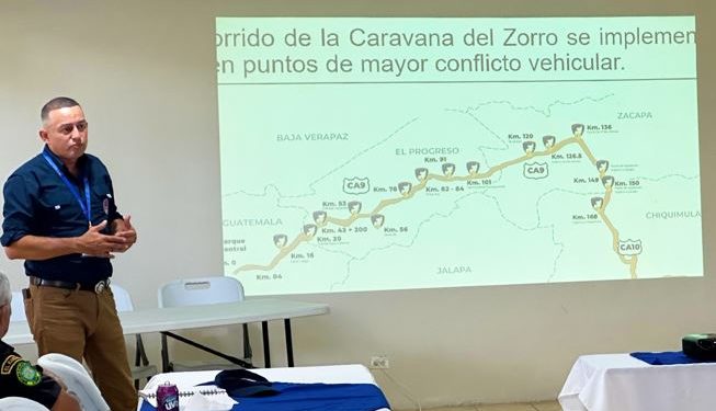 Coordinando esfuerzos para el paso seguro de la Caravana del Zorro El Progreso