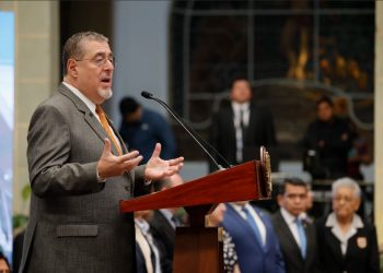 El presidente Bernardo Arévalo destaca los logros durante su primer año de gobierno. / Foto: Gilber Garcia
