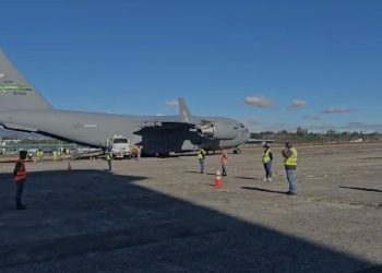 Se prevé que este sea el primero de varios vuelos programados para este día. / Foto: Vicepresidencia