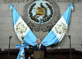 El presidente Bernardo Arévalo presentó su Primer Informe de Gobierno ante el Congreso de la República. / Foto: Gobierno de Guatemala.