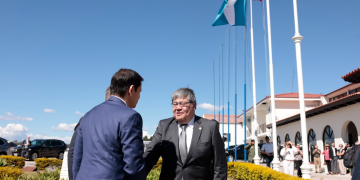 El ministro de Gobernación, Francisco Jiménez, sostuvo una reunión con el secretario de Estado de Estados Unidos, Marco Rubio. / Foto: Noé Pérez