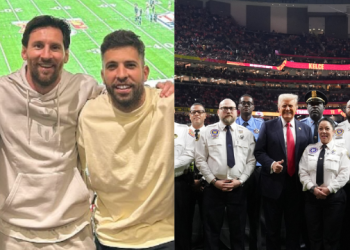 Leo Messi y Donald Trump brillan como invitados de lujo en el Super Bowl LIX