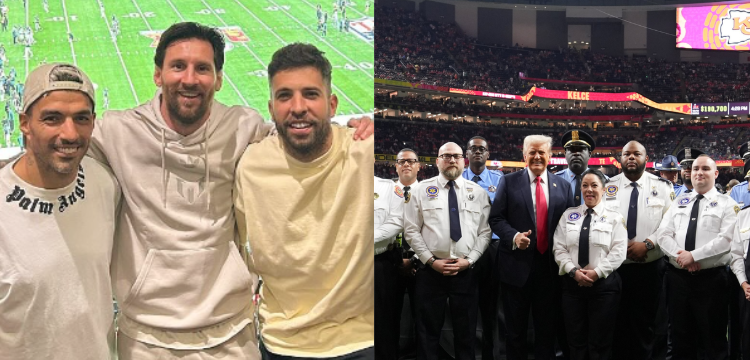Leo Messi y Donald Trump brillan como invitados de lujo en el Super Bowl LIX