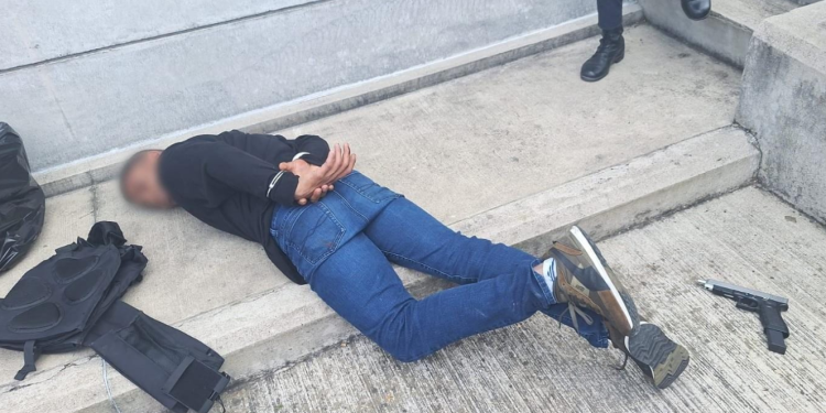 Capturado tras ataque armado. / Foto: PNC.