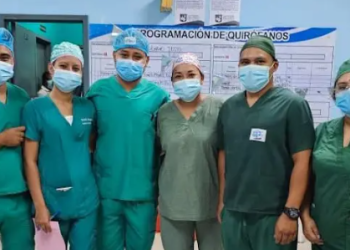 Jornada de cirugías de labio fisurado en Hospital de San Benito. /Foto: MSPAS.
