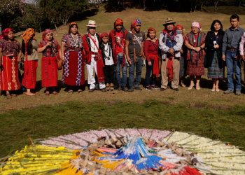 Ritual de celebración por el Año Nuevo Maya. /Foto: Daniel Ordóñez.