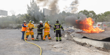 Simulacro en el Aeropuerto Internacional La Aurora. / Foto: DGAC.