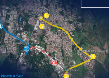 Rutas alternas por trabajos en autopista a Puerto Quetzal. / Foto: Provial.