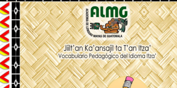 Vocabulario de útiles escolares en idioma itza´. /Foto: ALMG