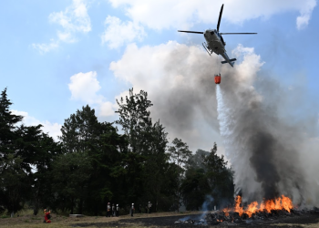 Segundo ejercicio nacional de supresión de incendios forestal. (Foto: Byron de la Cruz)