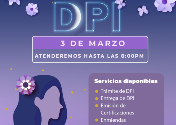 Renap llevará a cabo noche de DPI este 3 de marzo./Foto: Renap.